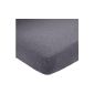 Pinzon fitted sheet Dark gray heather jersey 140 x 190 x 30 cm (Kitchen)