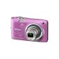 Nikon Coolpix S2700 Digital Camera (16 Megapixel, 6x opt. Zoom, 6.7 cm (2.7 inch) TFT display) pink / Ornaments (electronic)
