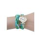 Quartz Crystal Bracelet Watch Women Girl Jewelry knitted Stress Quartz Analog Gifts (Miscellaneous)