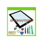 Touch Glass Digitizer Glass Replacement for iPad 2 Black + Mounting Adhesives 3M + Tools for disassembly and reassembly