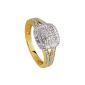 Diamond Line Ladies Ring 14K (585) yellow gold diamond teilrhodiniert Gr.66 (21.0) 114 060 (jewelry)