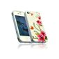 Alternate Cases - Silicone Mobile Phone Case for Apple iPhone 4 / 4S TPU Skin Case silicone sleeve white / pink Flower (Electronics)