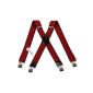 Fully adjustable straps for X Man Woman 4 cm with 4 clips elastic Solid Casual Pants Jeans Different colors: Black, Brown, Blue (Clothing)