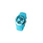 Watch Silicone Small Face Double Strass Big Face Watch Watch clock Leonira Quartz Date (UR-113 turquoise) (clock)