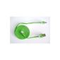 Kingdiscount® USB cable flat green - colored / Colorful USB ribbon cable data and charging cable for phone and tablet - USB A Male to Micro B plug, 2 m long micro USB (Electronics)