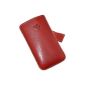 Suncase leather case with pull-back function for the Samsung Galaxy Ace S5830 S5830i and in red (Accessories)