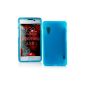 Me Out Kit FR TPU Gel Case for LG E460 Optimus L5 2 - light blue frost printing (Wireless Phone Accessory)