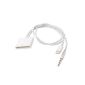 CamRepublic® White cable 30 - 8-pin 3.5 mm audio adapter for iPhone 5 5S 5C iPod Touch Nano (Electronics)