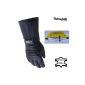 Motorcycle gloves for winter - leather / Thinsulate - Waterproof / Thermal - Men - Black - XL