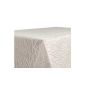 Tablecloth, color selectable, stripes damask fabric, non-iron, square 130x160 cm, cream