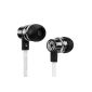 deleyCON SOUND TERS S8 - Earbud Headphone - Premium In-Ear headphone system with full metal housing - Noise absorbing housing - White (Electronics)