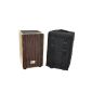 ts Ideas 6110 Cajon percussion wooden box drum with a beautiful dark face with snare strings in padded bag + cushion (Electronics)