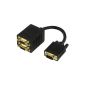 HQ CABLE-560 Cable Splitter 2 x VGA Plaque Or 0.15m (Accessory)