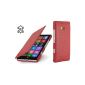 UltraSlim Pouch StilGut® style Book Type Leather Case for Nokia Lumia 930 in red (Wireless Phone Accessory)
