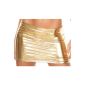 Miniskirt skirt in leather look wet look black gold or silver standard size for 34,36,38 (Textiles)