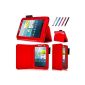 CellDeal-Tablet PU Leather Case for Samsung Galaxy Tab 2 P3100 P3110 7 Inch Red (Electronics)