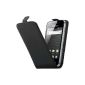 Black leather case with flap _ ultrathin Samsung Galaxy ACE S5830 (Electronics)
