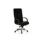 HJH Office 600 953 office chair, executive chair XXL F400 leather, black (household goods)