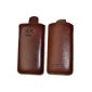 Original Suncase genuine leather bag (flap with retreat function) for Sony Ericsson Xperia pro in brown (Accessories)