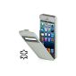 Goodstyle UltraSlim Case leather bag with side panel window (iOS 6) for Apple iPhone 5 & iPhone 5s, White - Croco (Accessories)