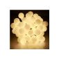 KooPower 2X 4M 40 LED Ball Wreath Round Warm White LED BATTERY USED FAIRY Garlands Ideal for Christmas, Party, Birthday, Wedding, PARTY