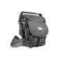 Mantona compact PRO S SLR camera bag black with lap belt, Gurttunnel, Colt bag (accessory)