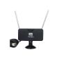 August DTA230 - DVB-T TV Antenna - Portable Double rod antenna for digital TV / Digital TV / DVB-T Tuner / DAB - With suction cup (Electronics)