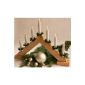 Lichterbogen Christmas bow made of wood with 7 LED candles eg for window decoration