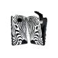 Master Accessory Leather Case for Samsung Galaxy S2 i9100 Black / White Zebra Face Flower (Accessory)