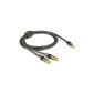 Goldkabel high end professional audio cable jack 1x / 2x RCA 1.5m (Electronics)