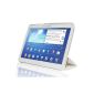 IVSO® Slim Smart Cover Case for Samsung Galaxy Tab 10.1 Tablet 3 (White) (Electronics)