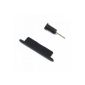 mm © 2er black dust plugs iPhone 4 4G 4S S Staubwasser cap (Electronics)