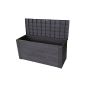 Plastic wood effect Auflagenbox 300L / 120x46xH58cm Gartenbox Garden chest cushion box storage box storage box for cushions pad chest Anthracite