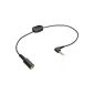 Audio Cable - 3.5mm plug to 3.5mm socket - Stereo - with volume control - 0.2m (Electronics)
