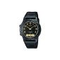 Casio - AW-49H-1B - Casual - Mixed Watch - Quartz Analog - Digital - Black Dial - Black Resin Bracelet (Watch)