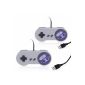 CSL - 2x USB SNES gamepad / controller for PC / Notebook / Tablet | retro-design | gray (Accessories)