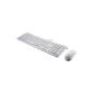 Perixx PERIDUO-303W DE, keyboard and mouse with cord - USB - 390x141x25mm - 7 multimedia keys - brilliant white - QWERTY layout (Electronics)