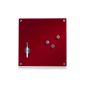 Zeller 11604 Memobord, glass / 40 x 40, red (household goods)