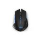 VicTsing E-3lue EMS152 Avago A5090 Mazer-R 2.4GHz Blue LED Optical 2500DPI Wireless Gaming Mouse for gamers with 6 Button & USB Receiver (Electronics)