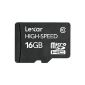Lexar 16GB Mobile MicroSDHC Card Class 10 High Speed ​​Micro SDHC write up to 12MB / s and up to 20MB / s Read with free SD Adapter (Personal Computers)