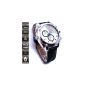 Watch DV DVR HD 1080p - Waterproof - Camera Function / Night Vision - Black Strap and Silver Dial - 16GB (Electronics)