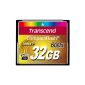 Transcend Ultimate 600x 32GB CompactFlash (CF) memory card (up to 90MB / s, quad-channel) (Personal Computers)