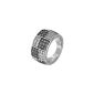 JETTE Silver Ladies Ring Plaid 925 silver rhodium-plated 45 30 Crystal Zirconia (silver) (Jewelry)