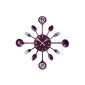 Premier Housewares 2200668 cutlery Wall Clock, Purple (household goods)