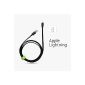 LeTouch MFI 1.5 meter Lightning to USB Cable for iPhone iPad (flat, durable, tangle-free, Black) (Electronics)