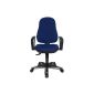 Topstar 9020A G26 swivel chair Trend SY 10 blue, with armrests (household goods)