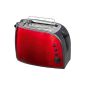 Clatronic TA 3178 Toaster 2 slices red metallic (household goods)