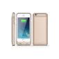 [Apple Certified] EasyAcc® MFI 3100mAh iPhone 6 battery cover (4.7 inches), iPhone 6 Advanced Battery Pack Power Bank chargeable protective iPhone 6 Battery Case iPhone 6 4.7 inch, original Lightning charging connector, two different exchangeable color frames.  Colour: Gold (Wireless Phone Accessory)