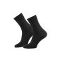 Lot of 10 pairs of socks - 100% cotton - smooth mesh - darned hand edge - man - black (Clothing)
