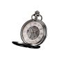KS - KSP030 - Pocket Watch - Mechanical - Vintage White Dial with Hollow - Housing Silver - Roman Numeroes (Watch)